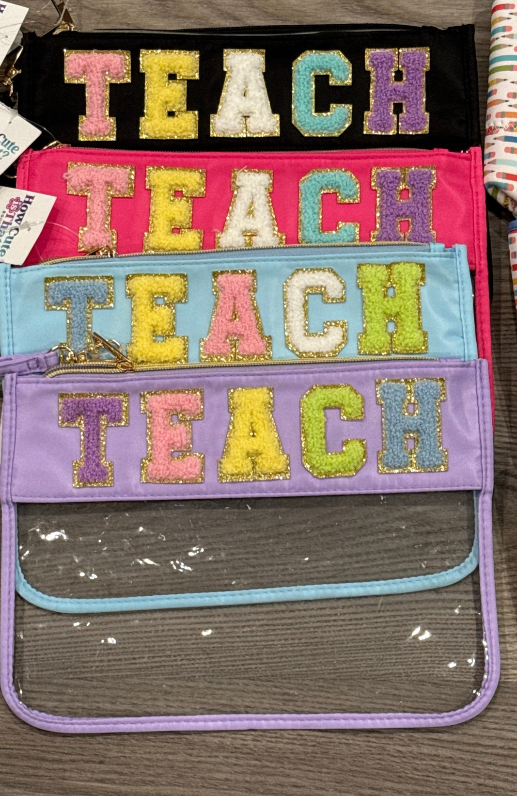 Teach Clear pouch-How Cute is That? Boutique