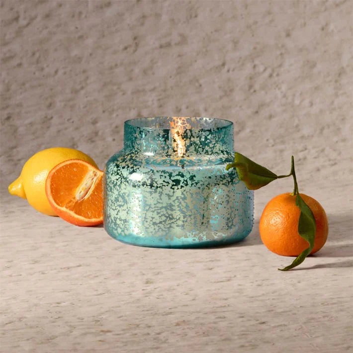 VOLCANO AQUA OPALINE SINGATURE JAR, 19 oz-How Cute is That? Boutique