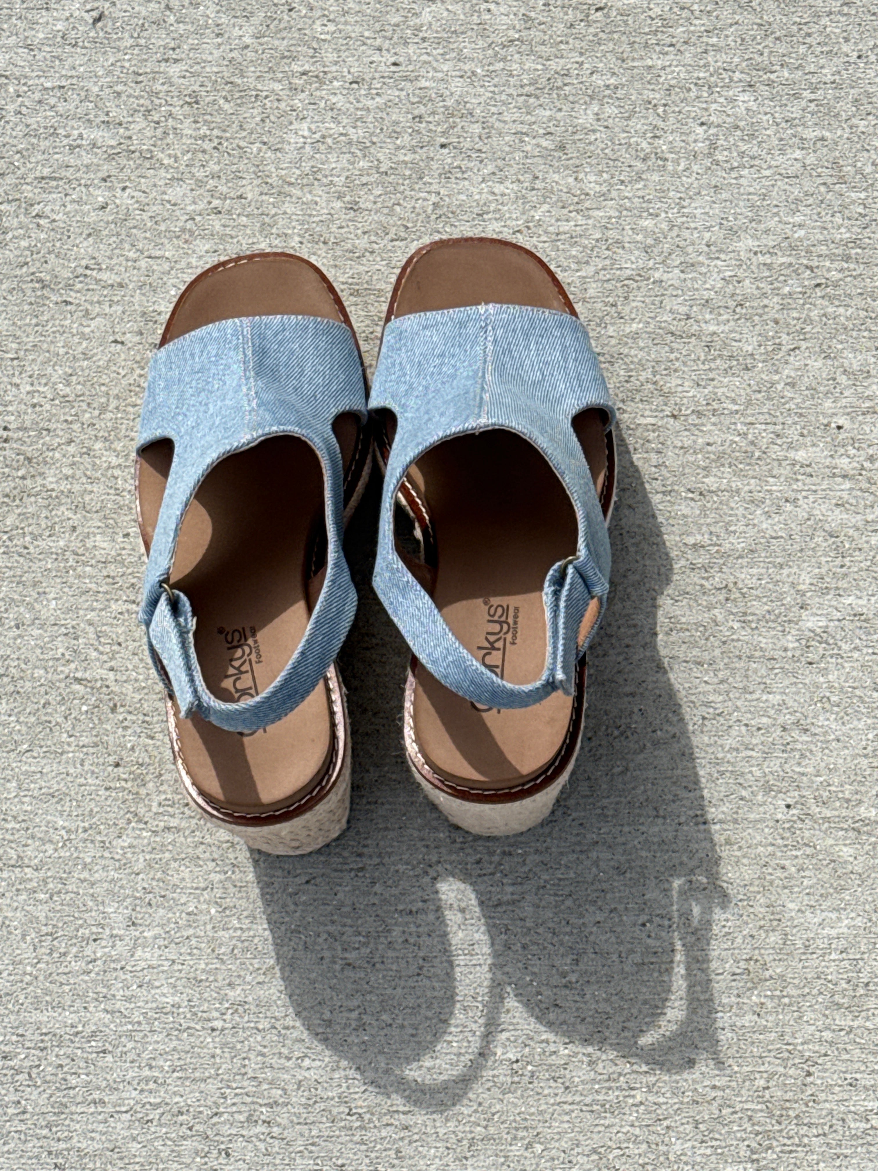 Corky's Denim Blue Wedges-How Cute is That? Boutique