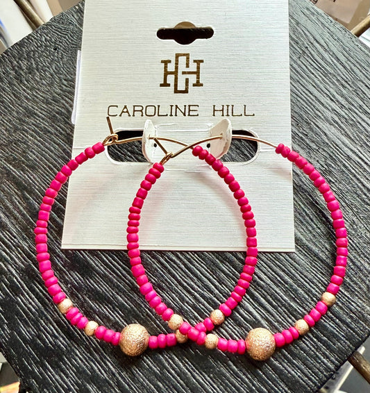 Maranda beaded Hoops