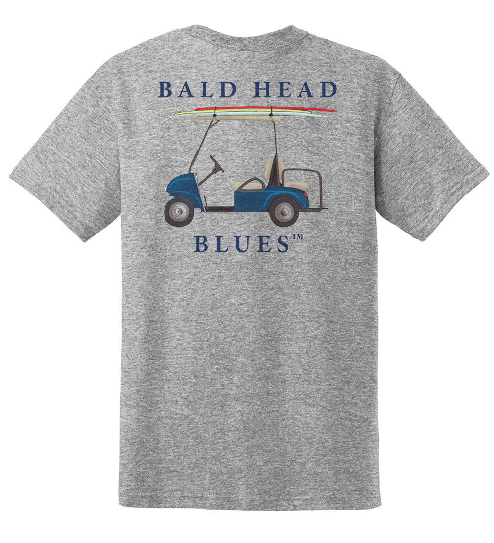 Island Tee - Short Sleeve Golf Cart - Heather Grey-How Cute is That? Boutique