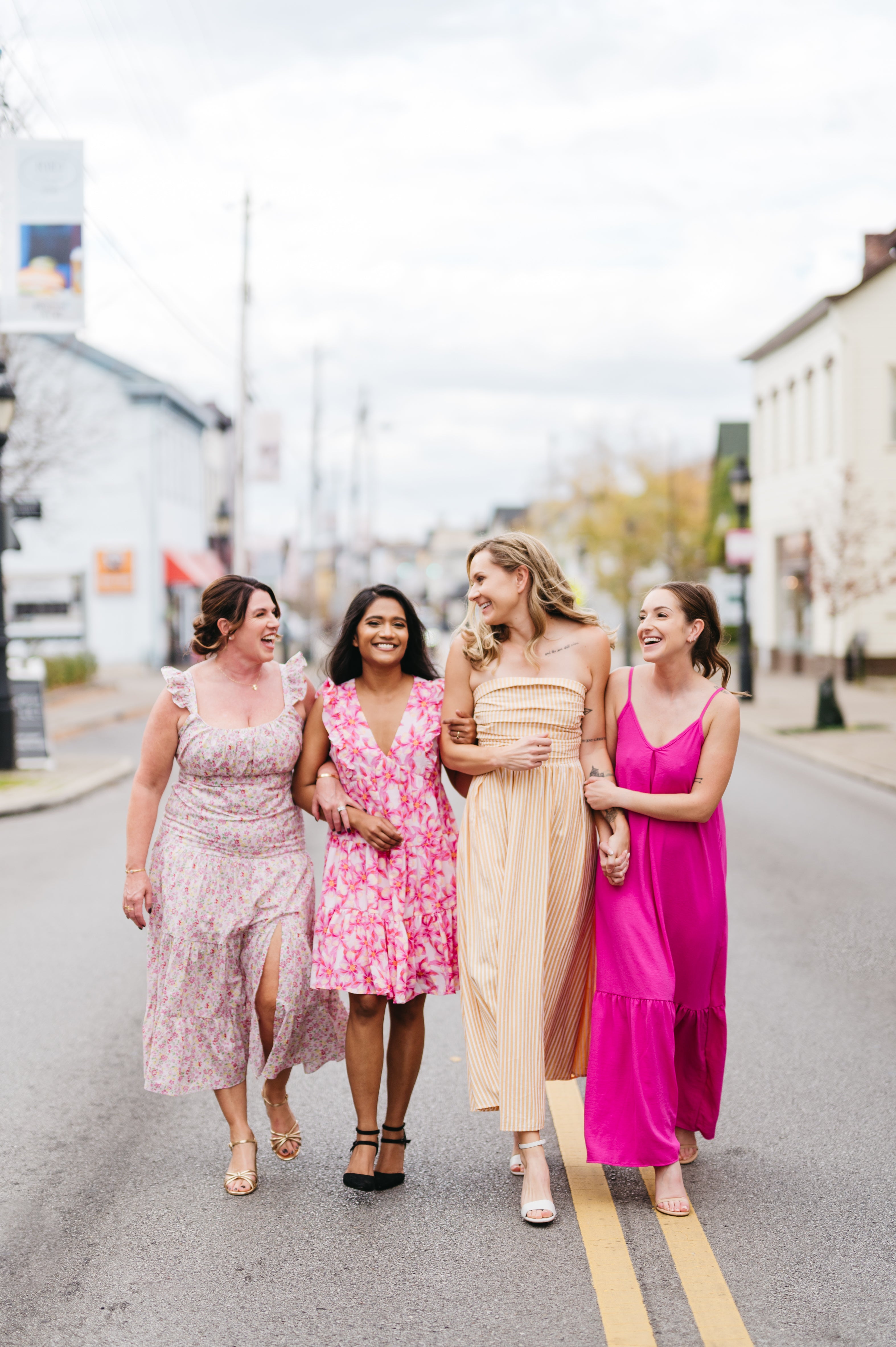 Promenade Yellow Stripe Dress-How Cute is That? Boutique