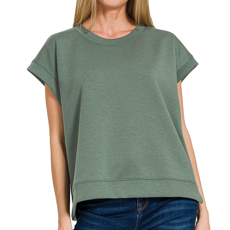 SCUBA SHORT SLEEVE SHIRT WITH MATCHING SHORTS SET in Ash Jade-How Cute is That? Boutique
