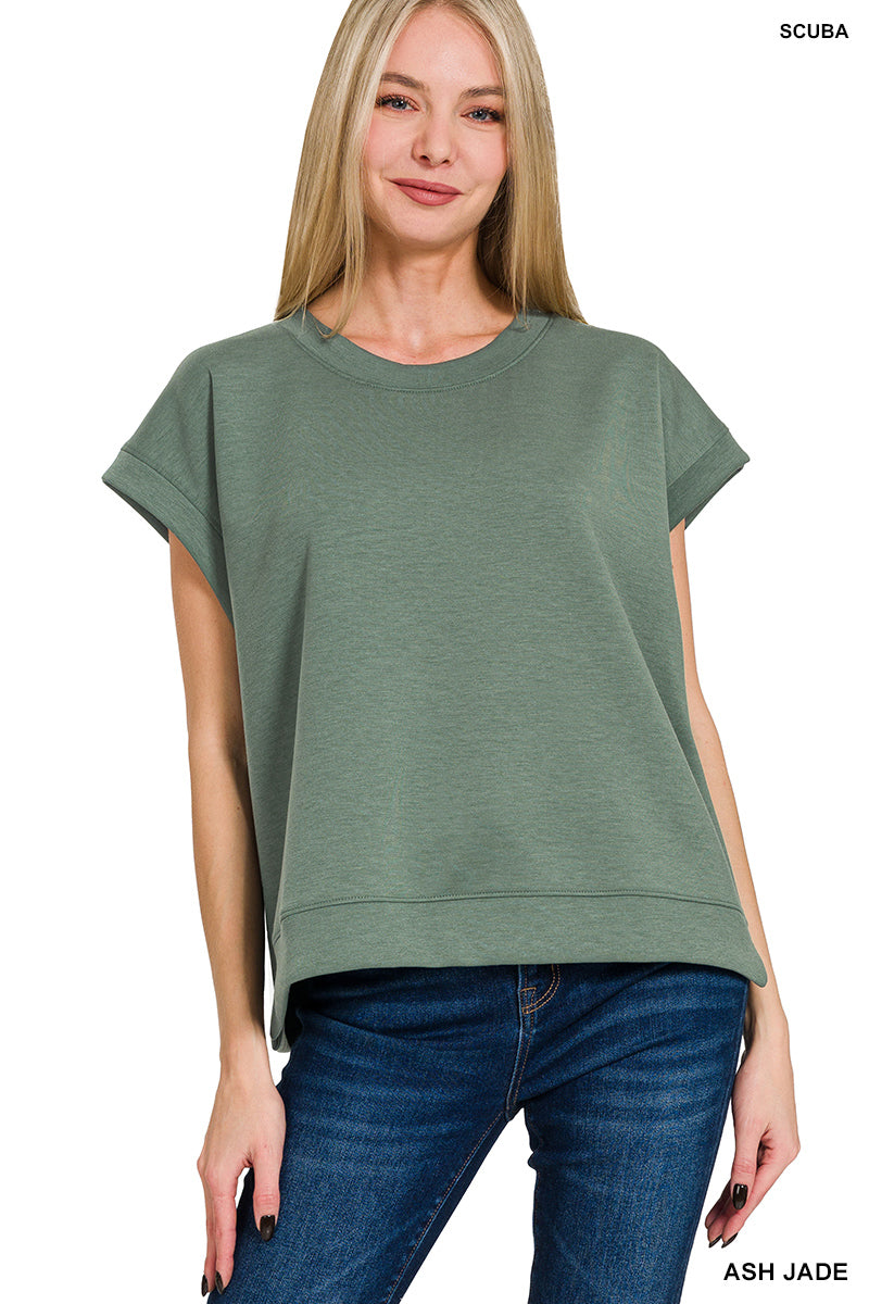 SCUBA SHORT SLEEVE SHIRT WITH MATCHING SHORTS SET in Ash Jade-How Cute is That? Boutique