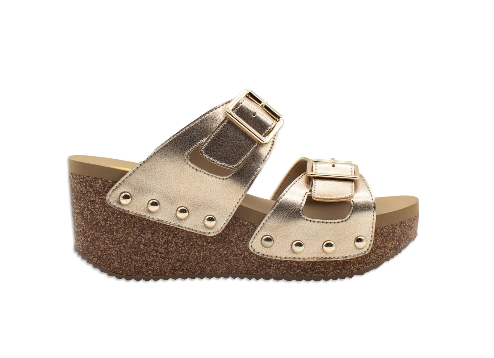 Gertrude Faux Leather Sandals in Gold-How Cute is That? Boutique