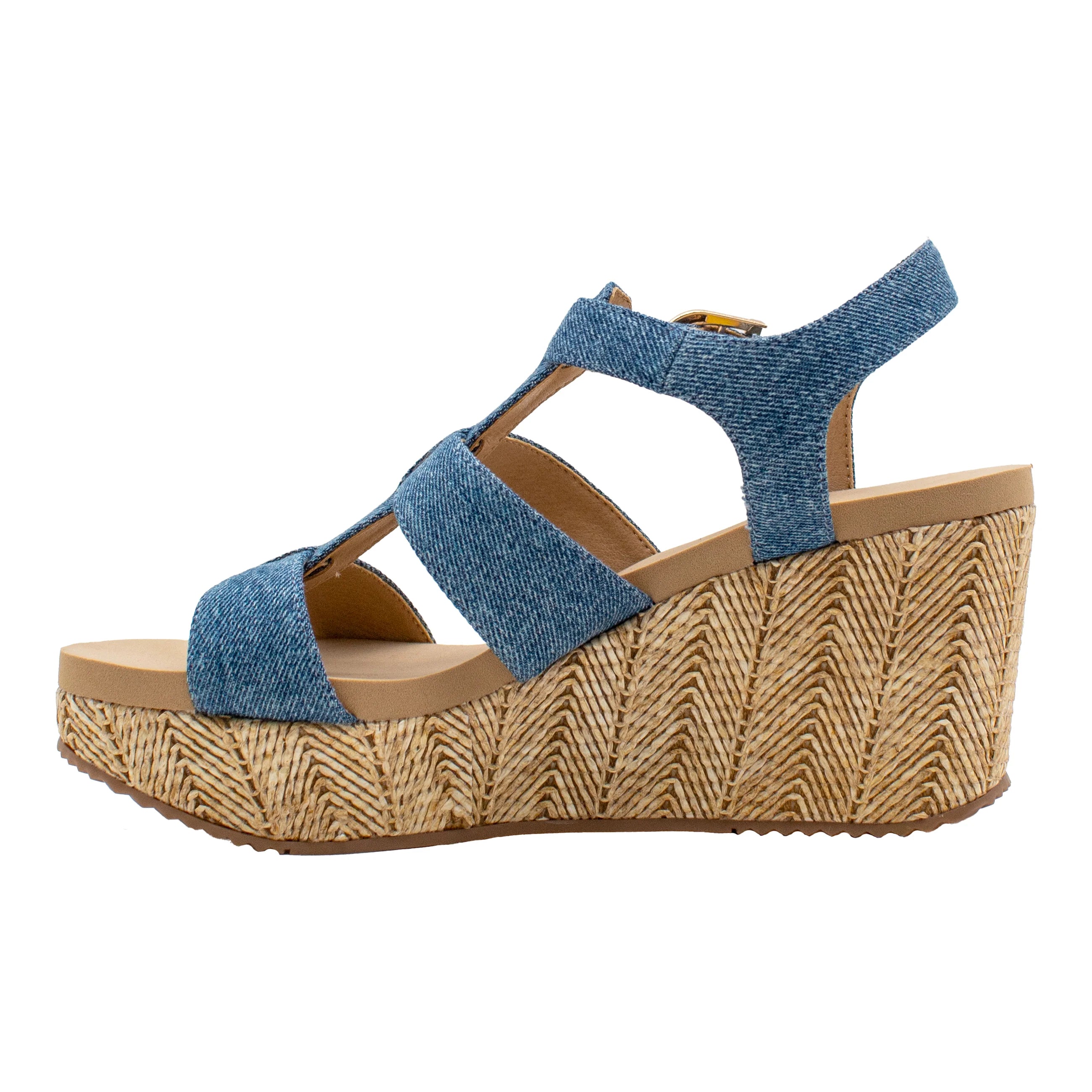 Crimini Denim Sandals-How Cute is That? Boutique