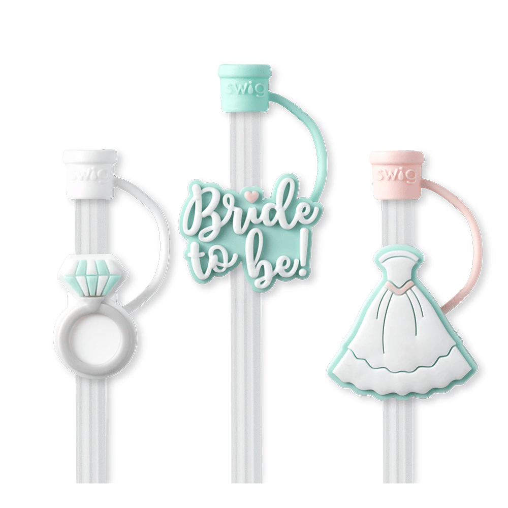 Bride To Be Straw Topper Set-How Cute is That? Boutique