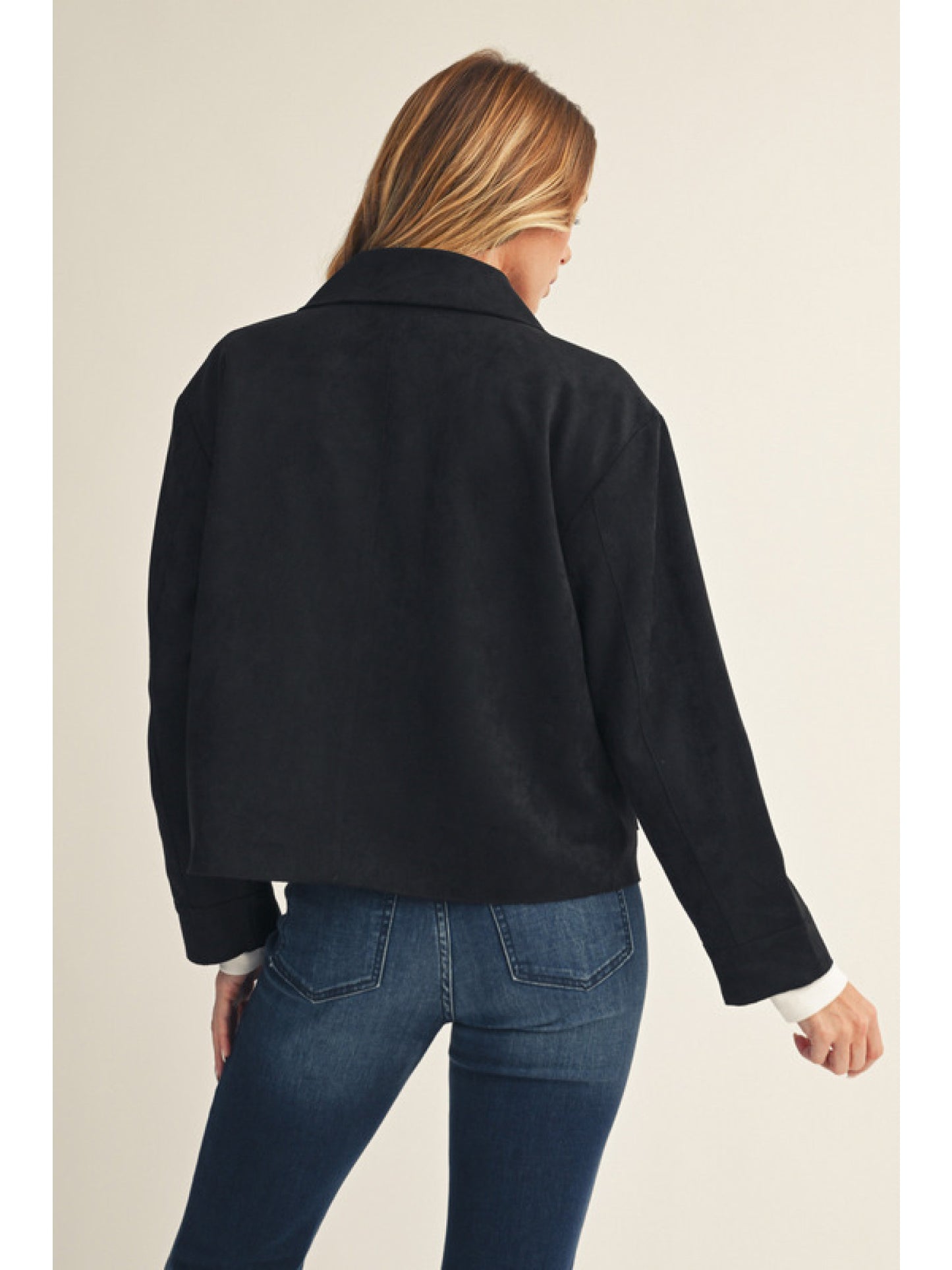 Button Down Suede Jacket