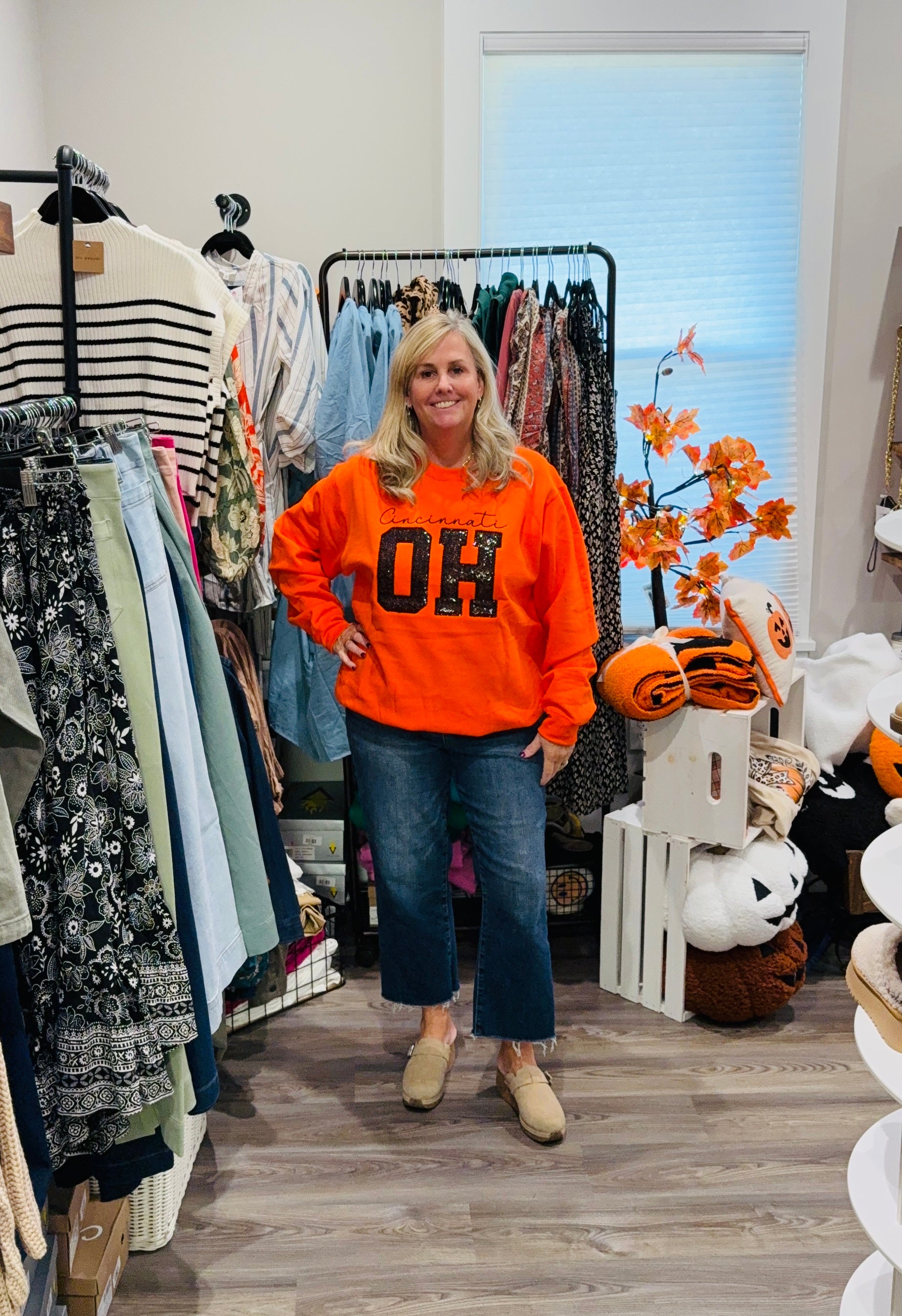 Cincinnati OH Sequin Sweatshirt-How Cute is That? Boutique