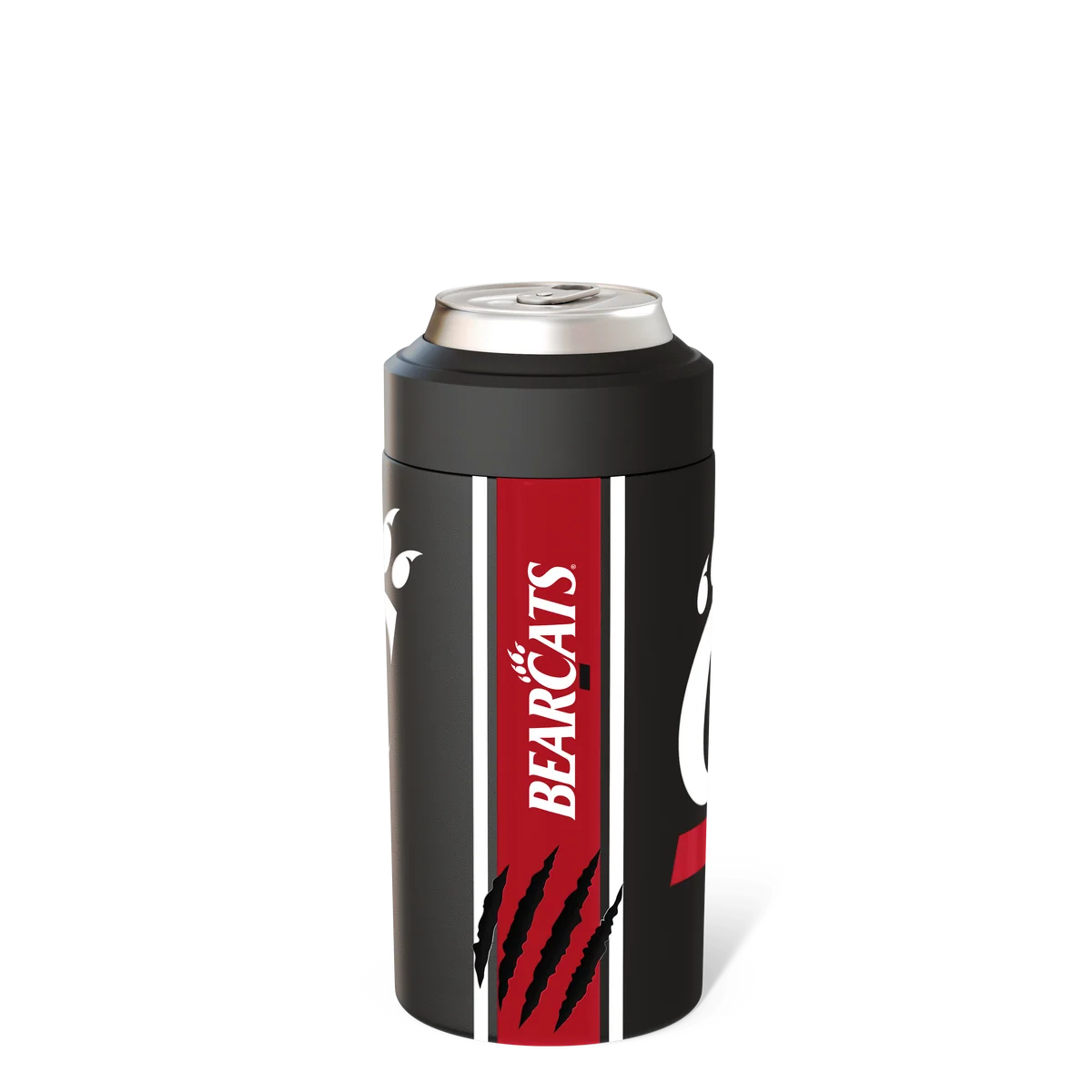 Black Frost Buddy Cincinnati Bearcats Universal Buddy showing the red stripe, white Bearcats lettering and black claw marks.