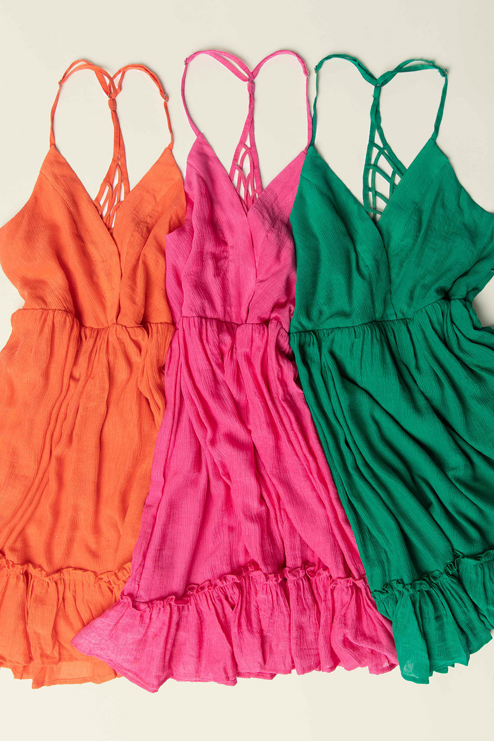 Sleeveless Woven Lattice Open Back Mini Dress
