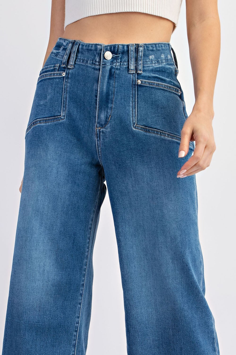 Cropped Denim Straight Leg Jeans-How Cute is That? Boutique