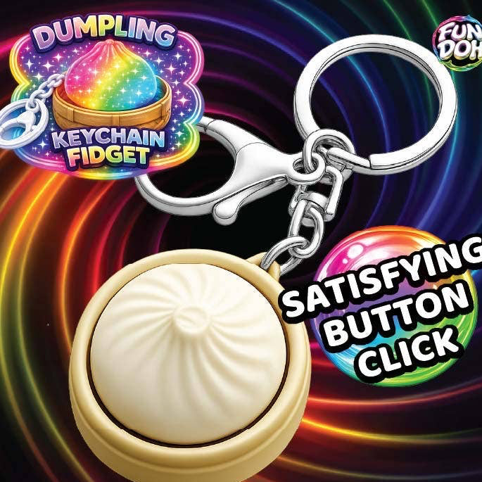 Dumpling keychain fidget toy