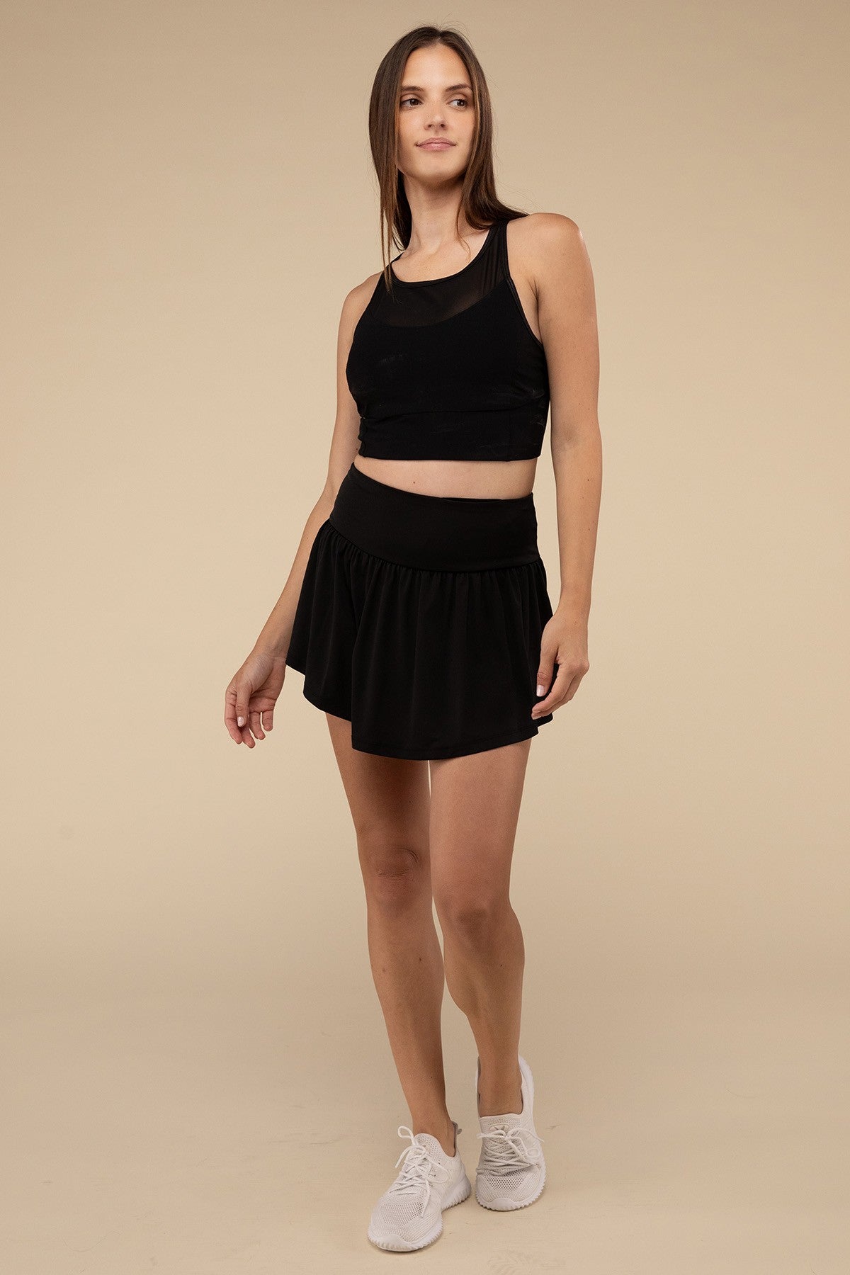 Wide Band Tennis Skirt with Zippered Back Pocket-How Cute is That? Boutique