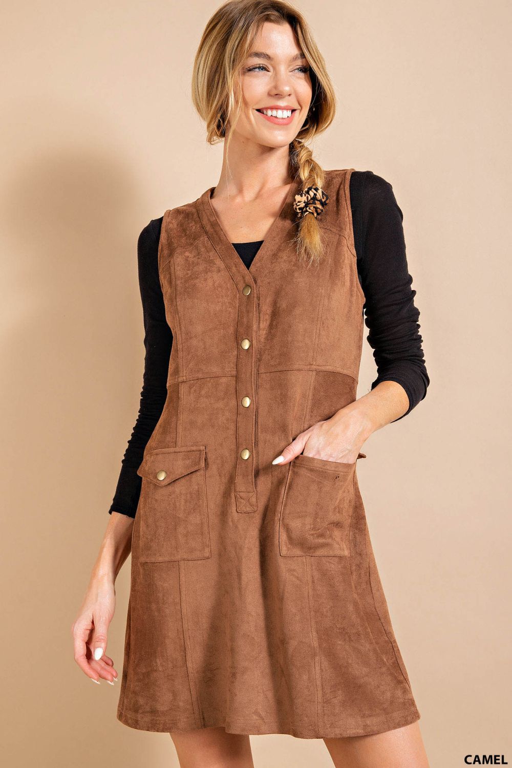 SUEDE MINI DRESS-How Cute is That? Boutique