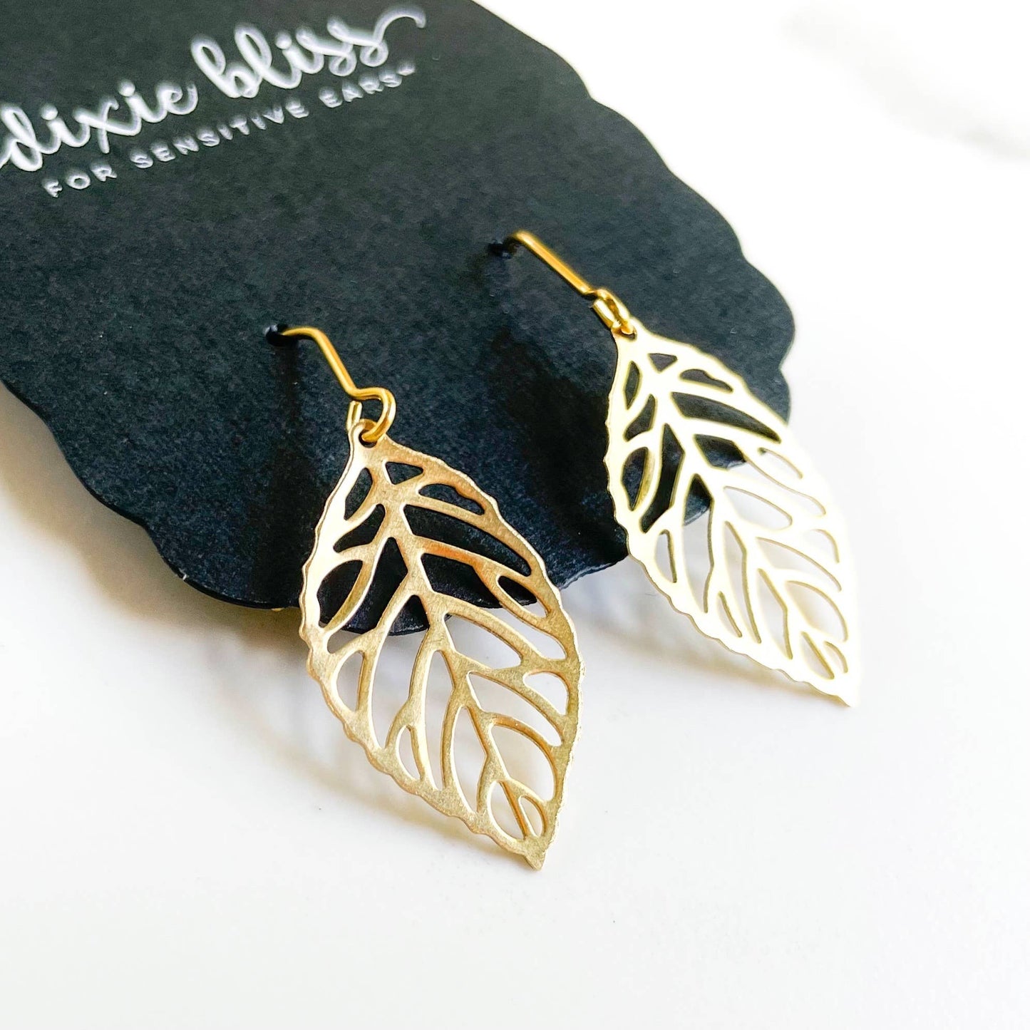 Tumbling Leaves Gold Earrings