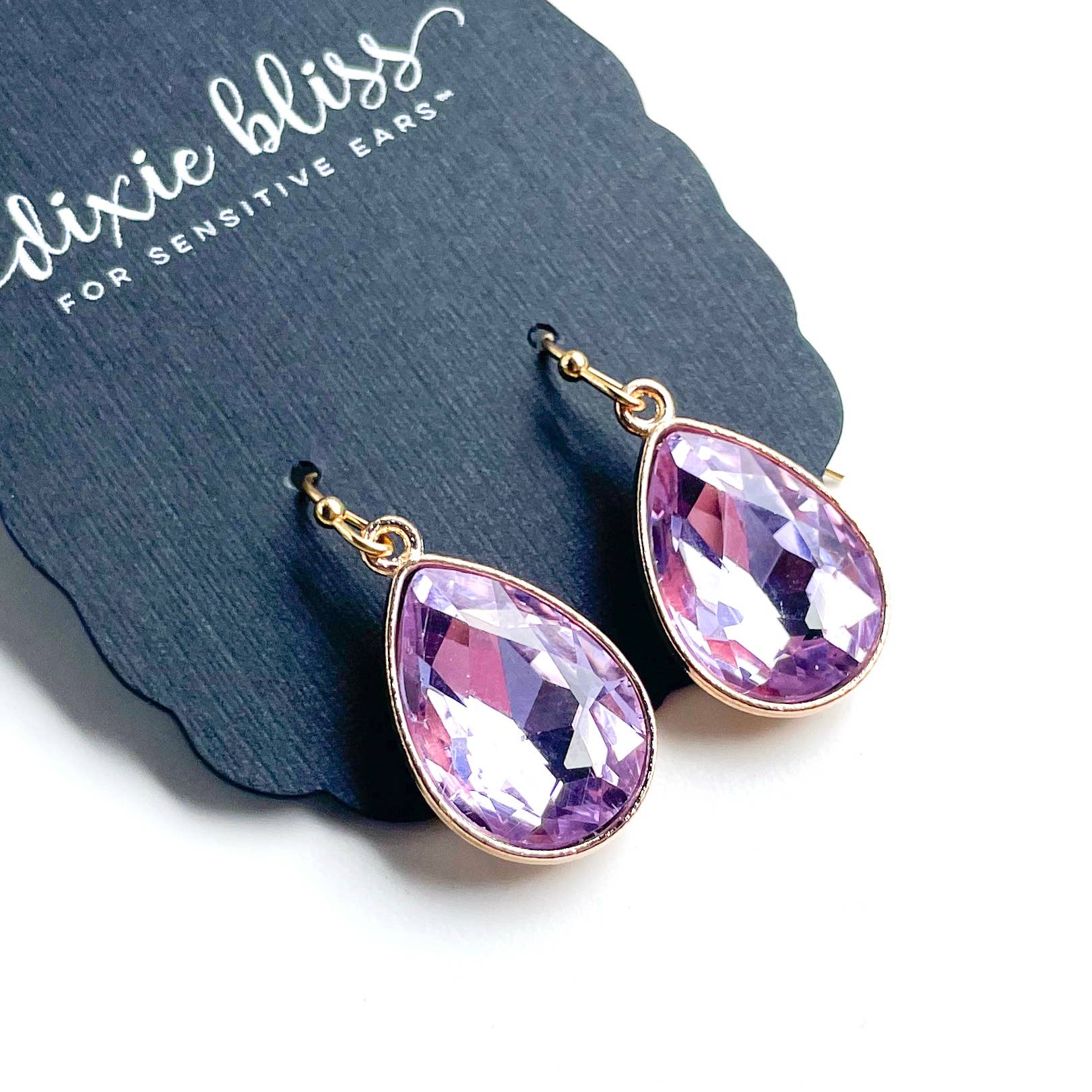 Lilac Drop Earrings-How Cute is That? Boutique