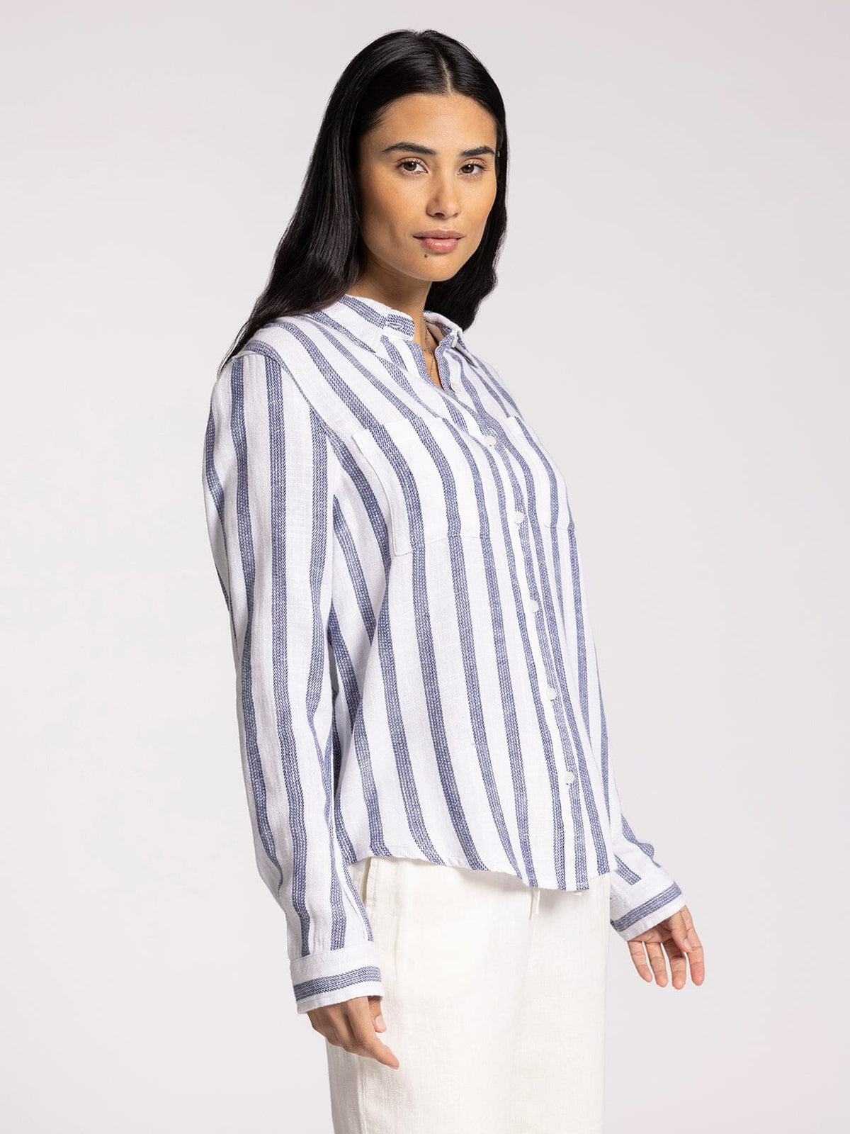 CLEO BUTTON DOWN SHIRT-How Cute is That? Boutique