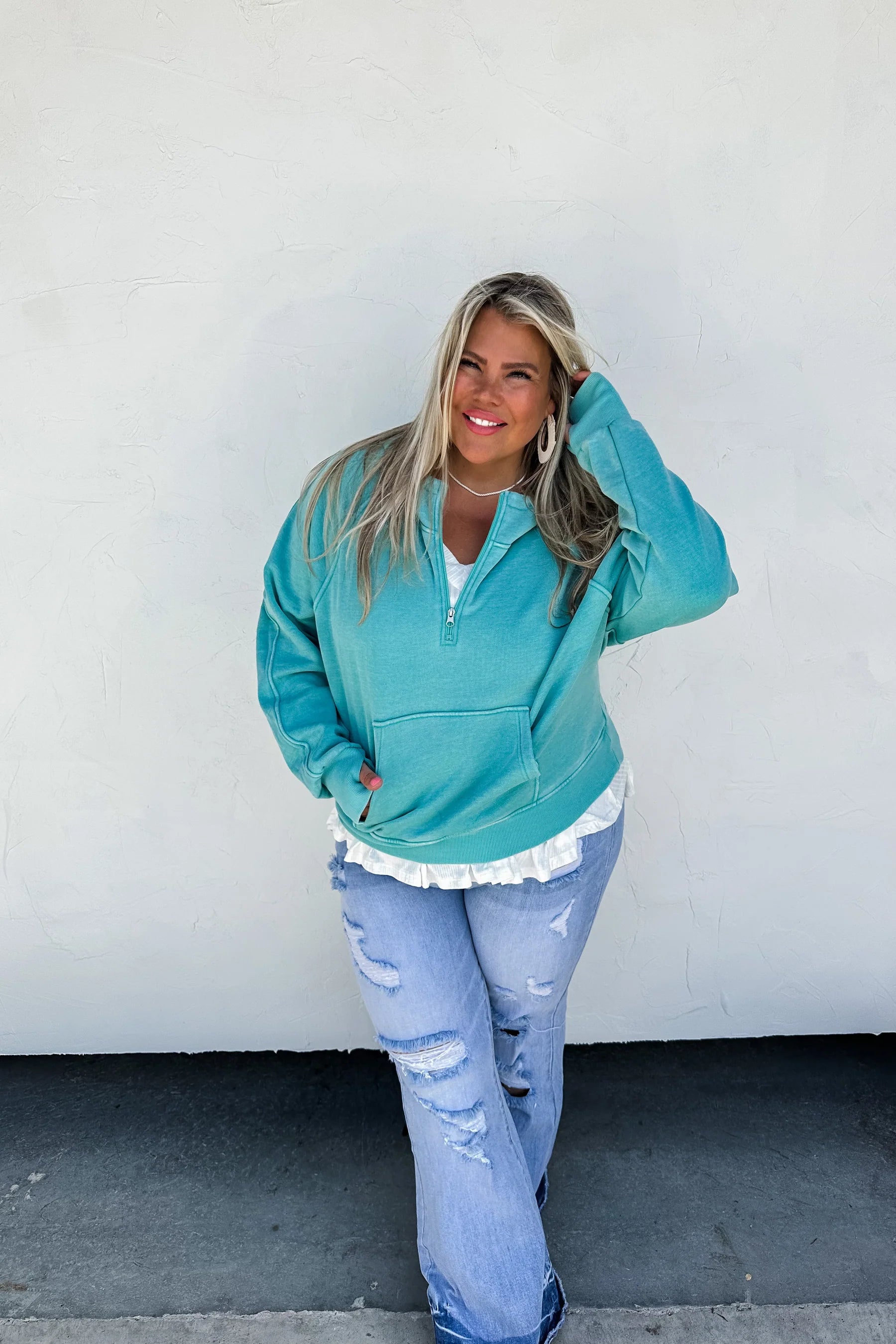 Easy Does It Pullover Hoodie Sweatshirt-How Cute is That? Boutique