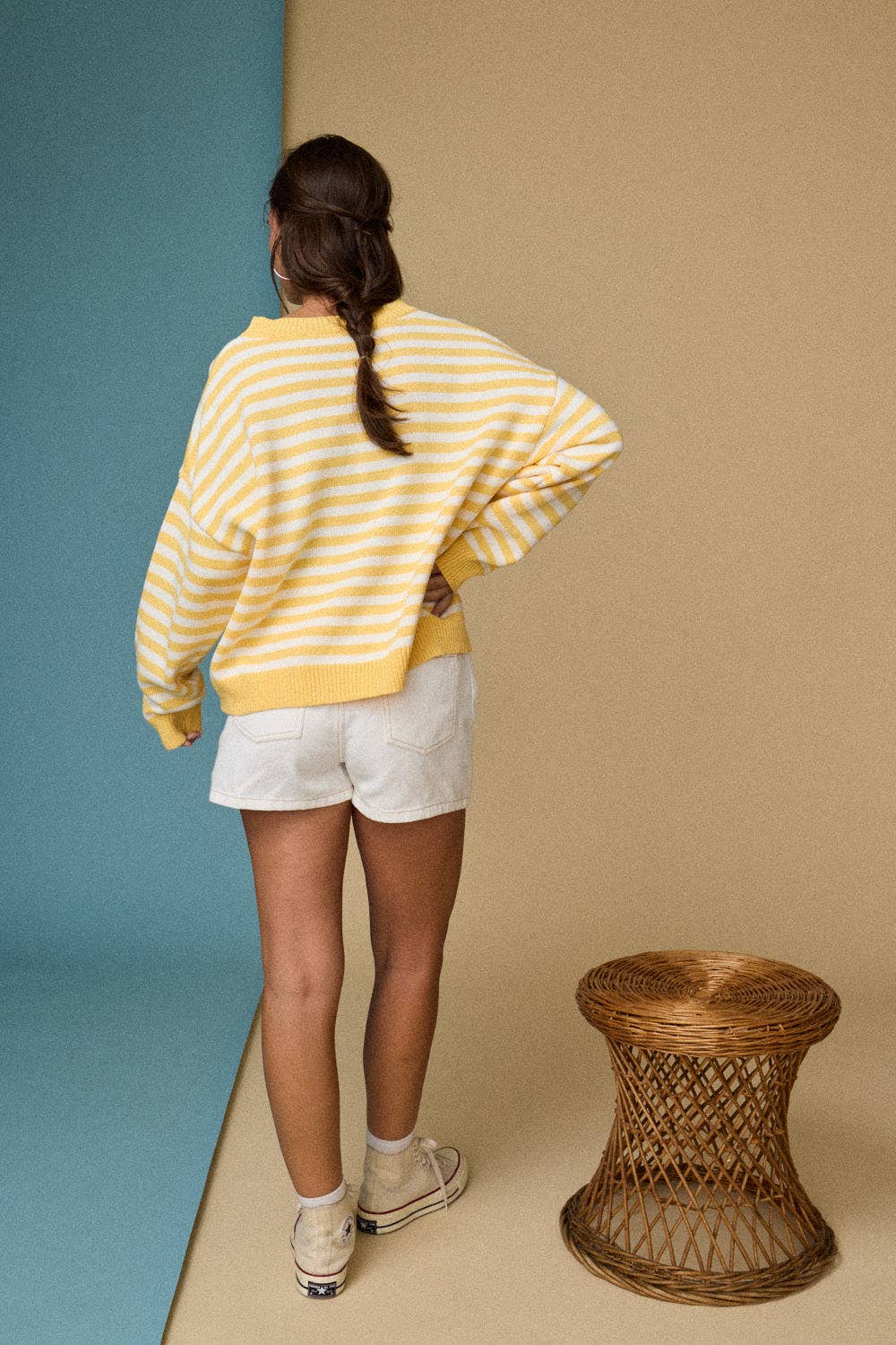 Striped Crewneck Sweater-How Cute is That? Boutique