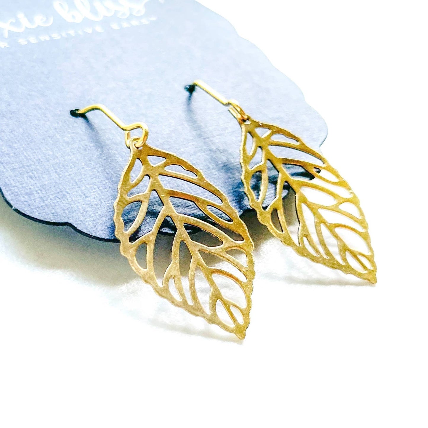 Tumbling Leaves Gold Earrings