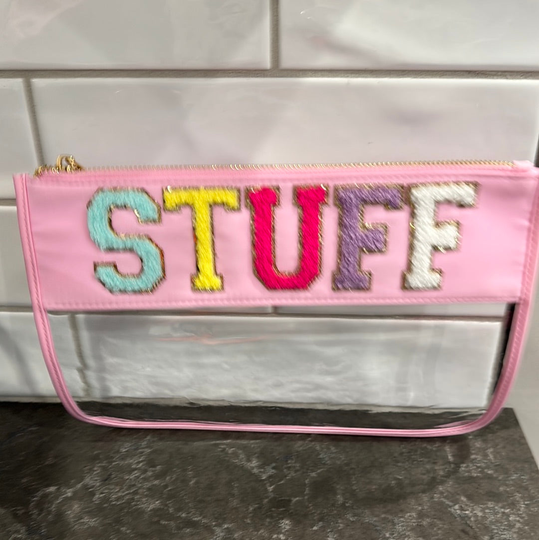 Pink STUFF travel pouch-How Cute is That? Boutique