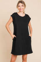 Embossed Texture Dress-How Cute is That? Boutique