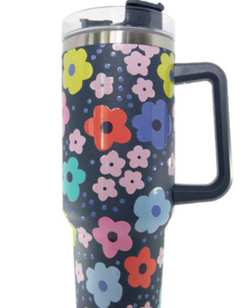 FLOWER POWER 40 OZ TUMBLER CUP