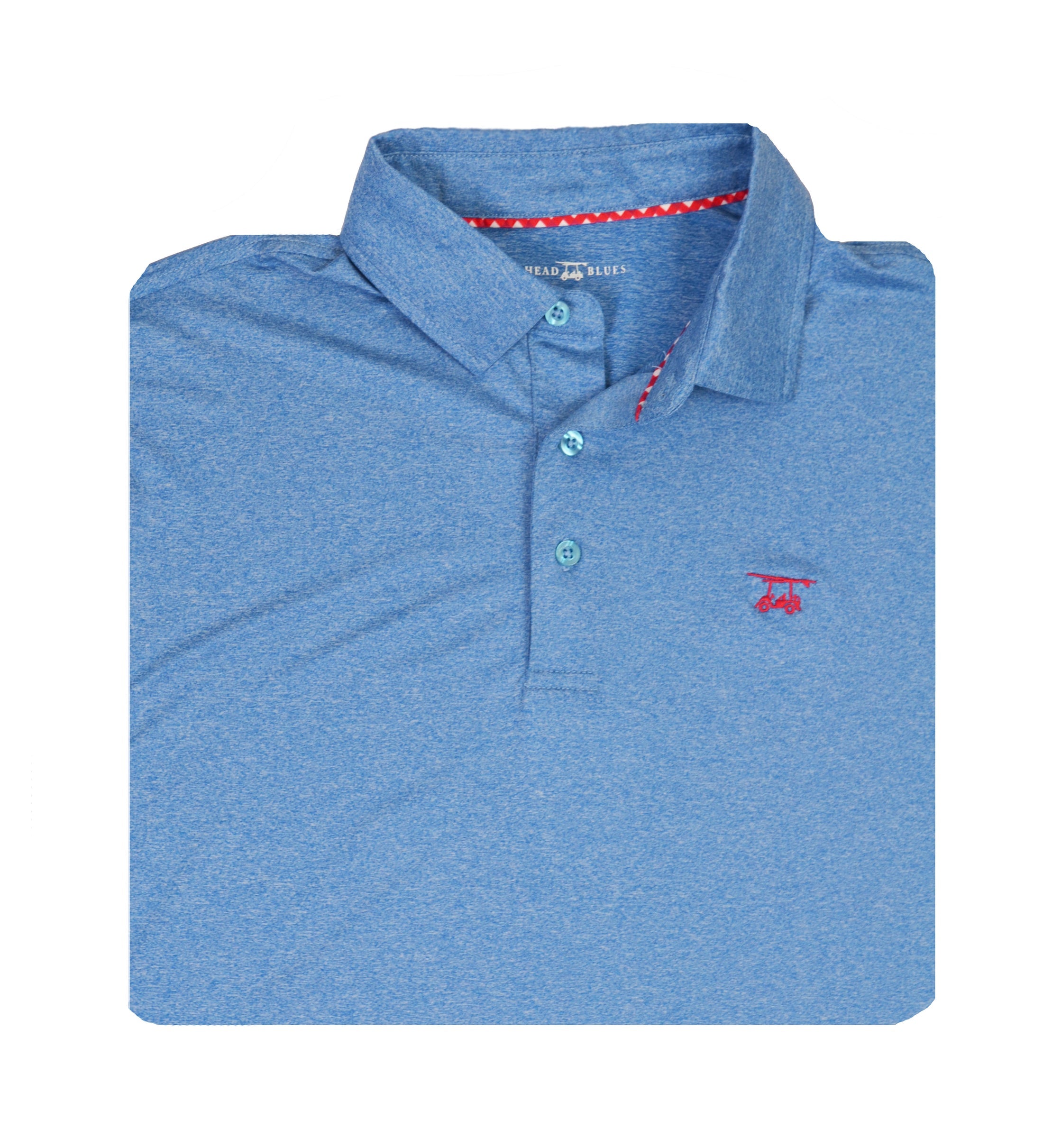 Albatross Polo - Heather Regatta (Blue)-How Cute is That? Boutique