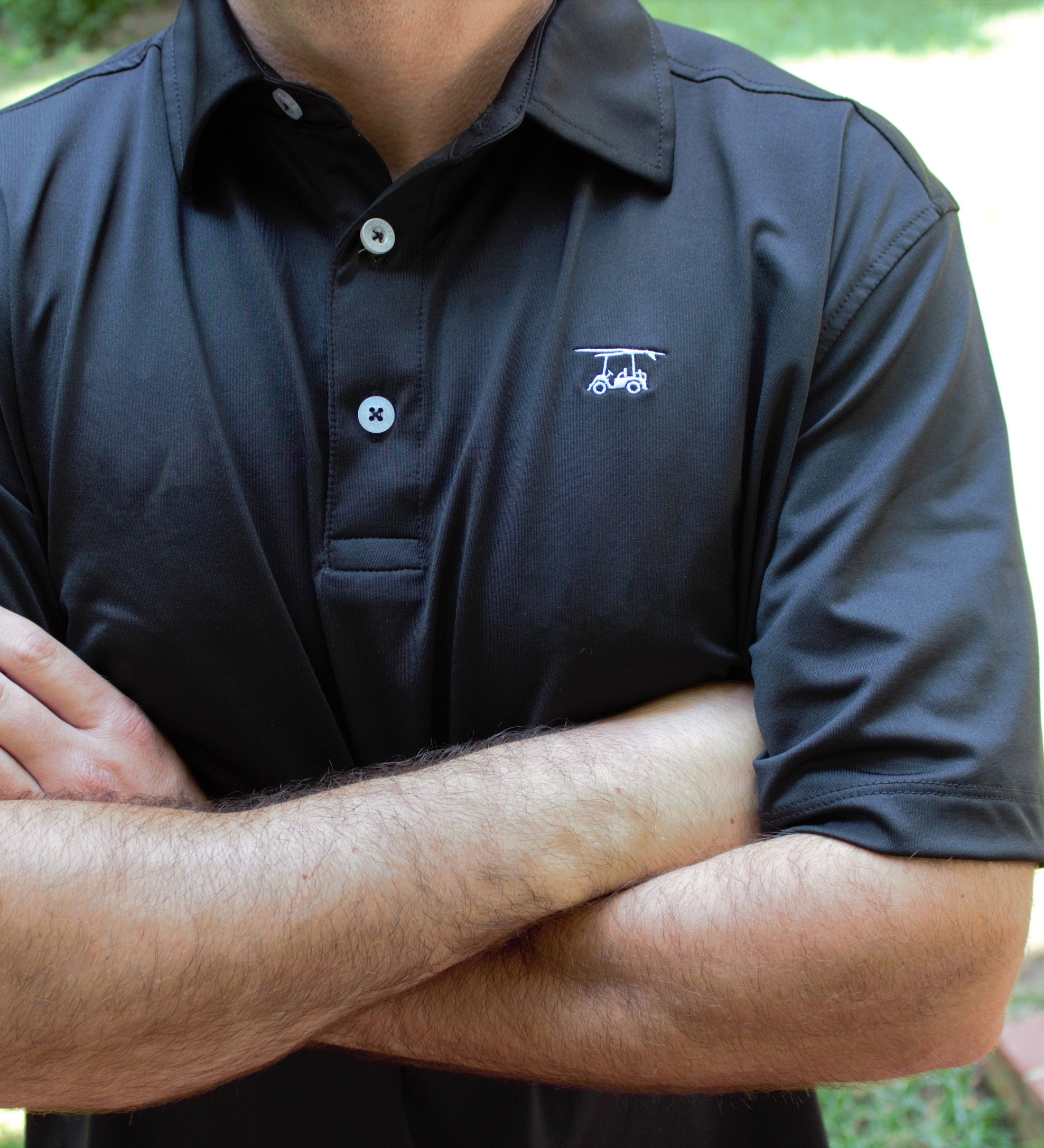 Albatross Polo - Solid Black-How Cute is That? Boutique