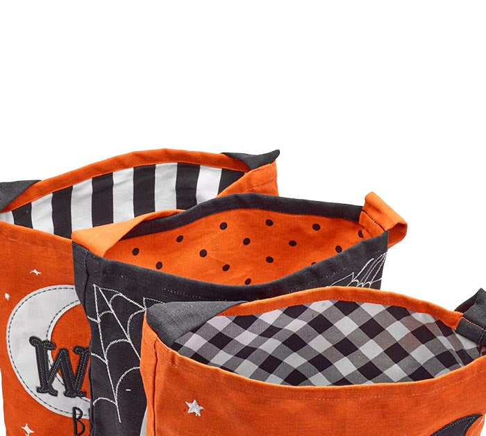 Canvas Halloween trick or treat bags