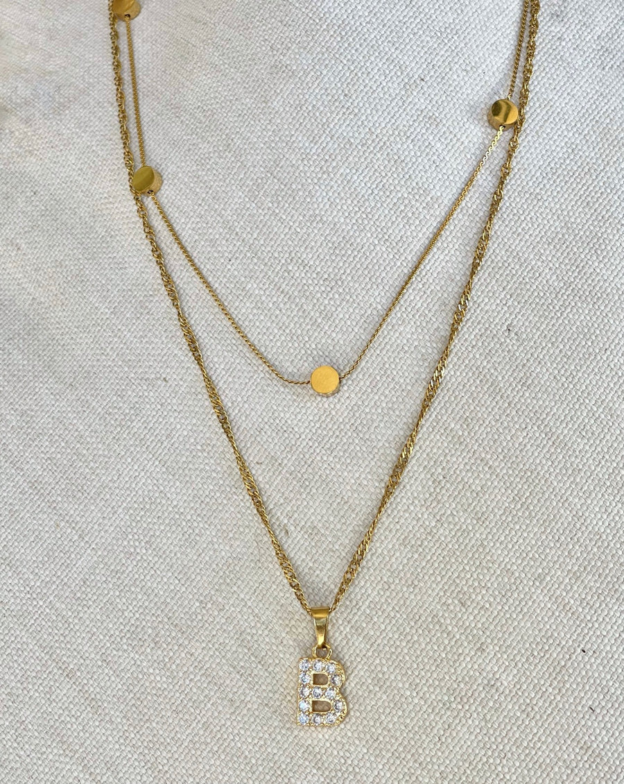 JILLIAN LETTER NECKLACE SET