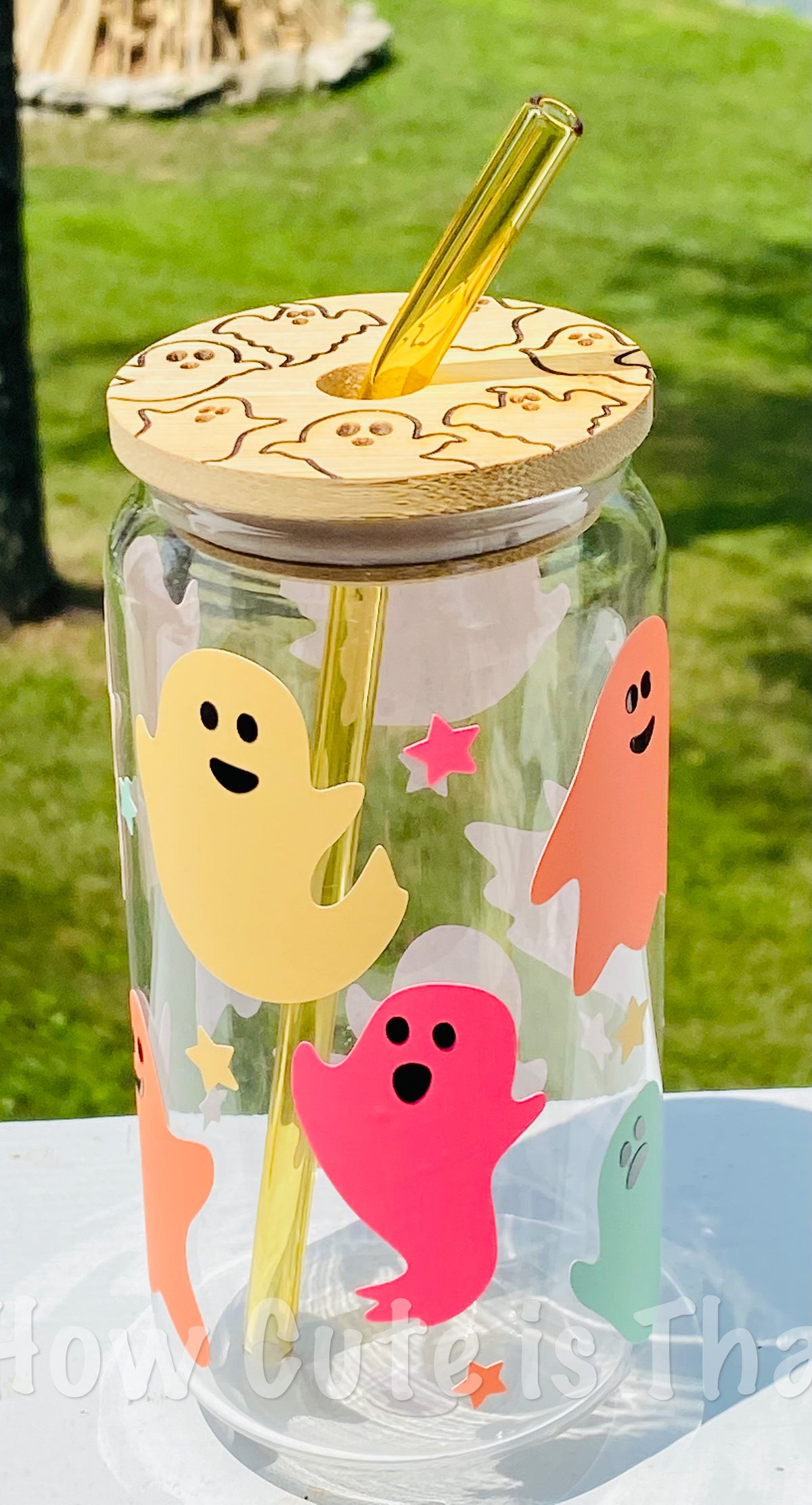 Glow in the Dark Ghost Glass Tumbler-How Cute is That? Boutique
