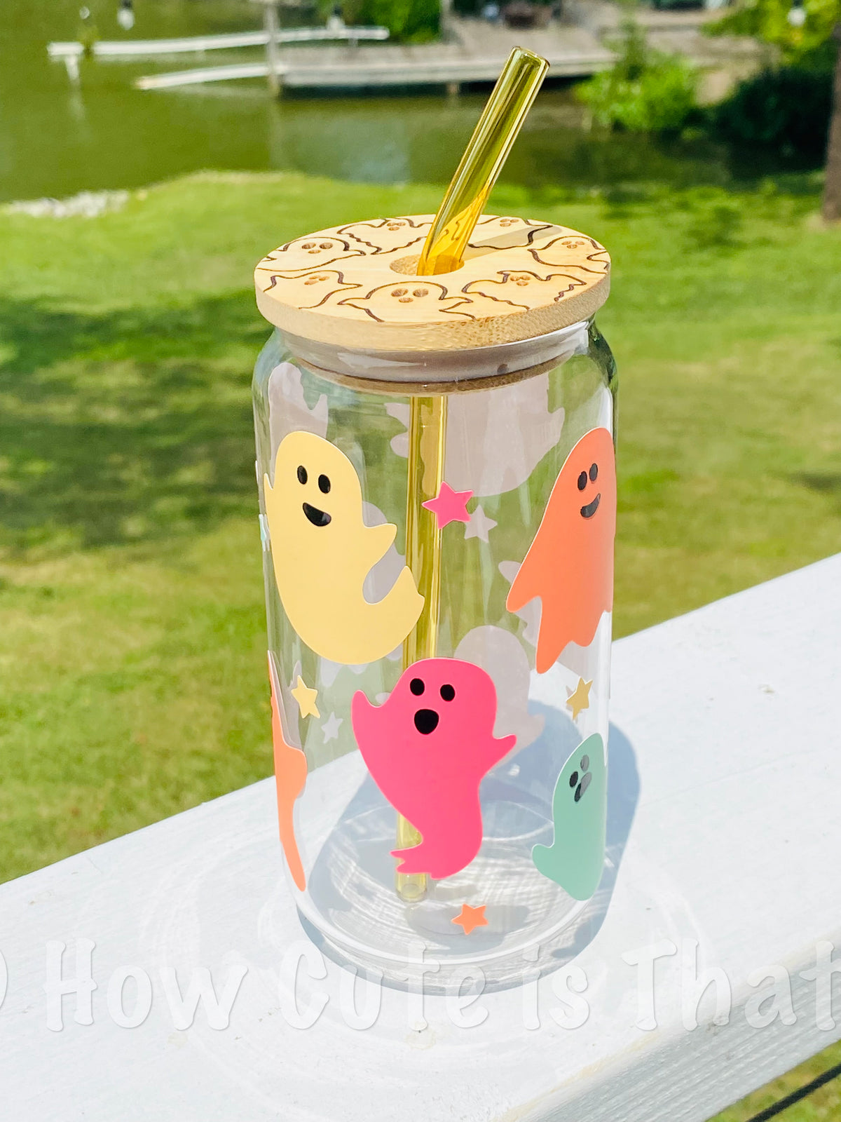 Glow in the Dark Ghost Glass Tumbler-How Cute is That? Boutique