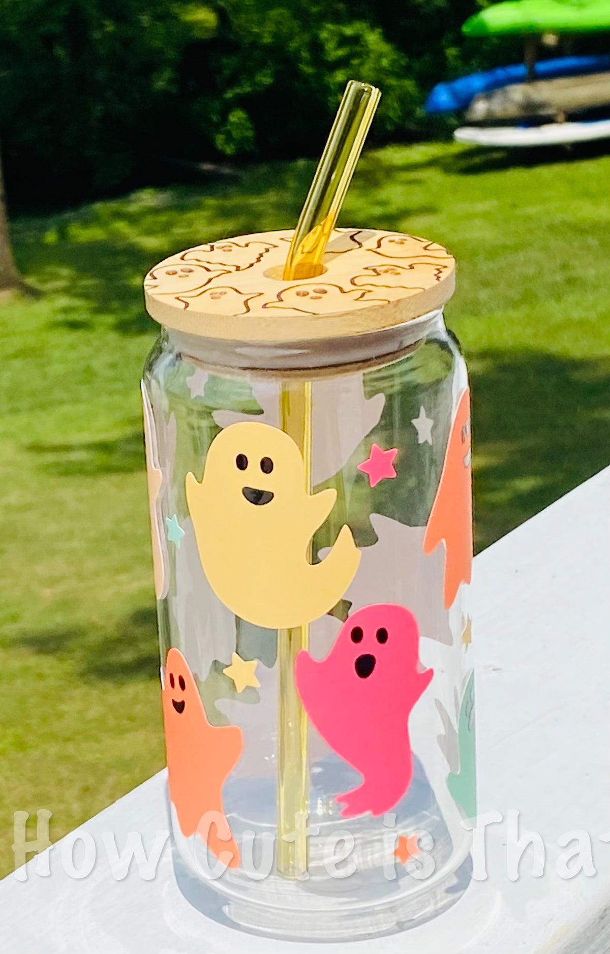 Glow in the Dark Ghost Glass Tumbler-How Cute is That? Boutique