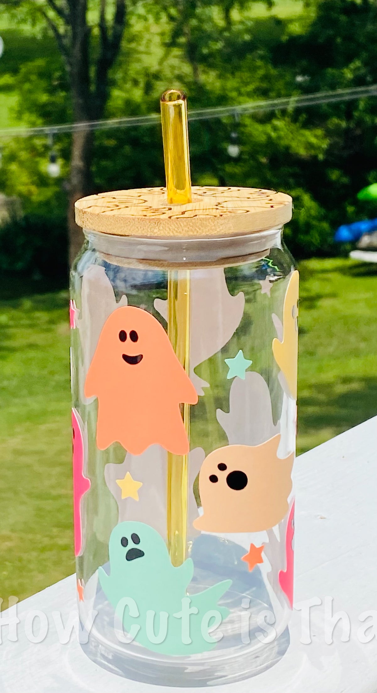 Glow in the Dark Ghost Glass Tumbler-How Cute is That? Boutique