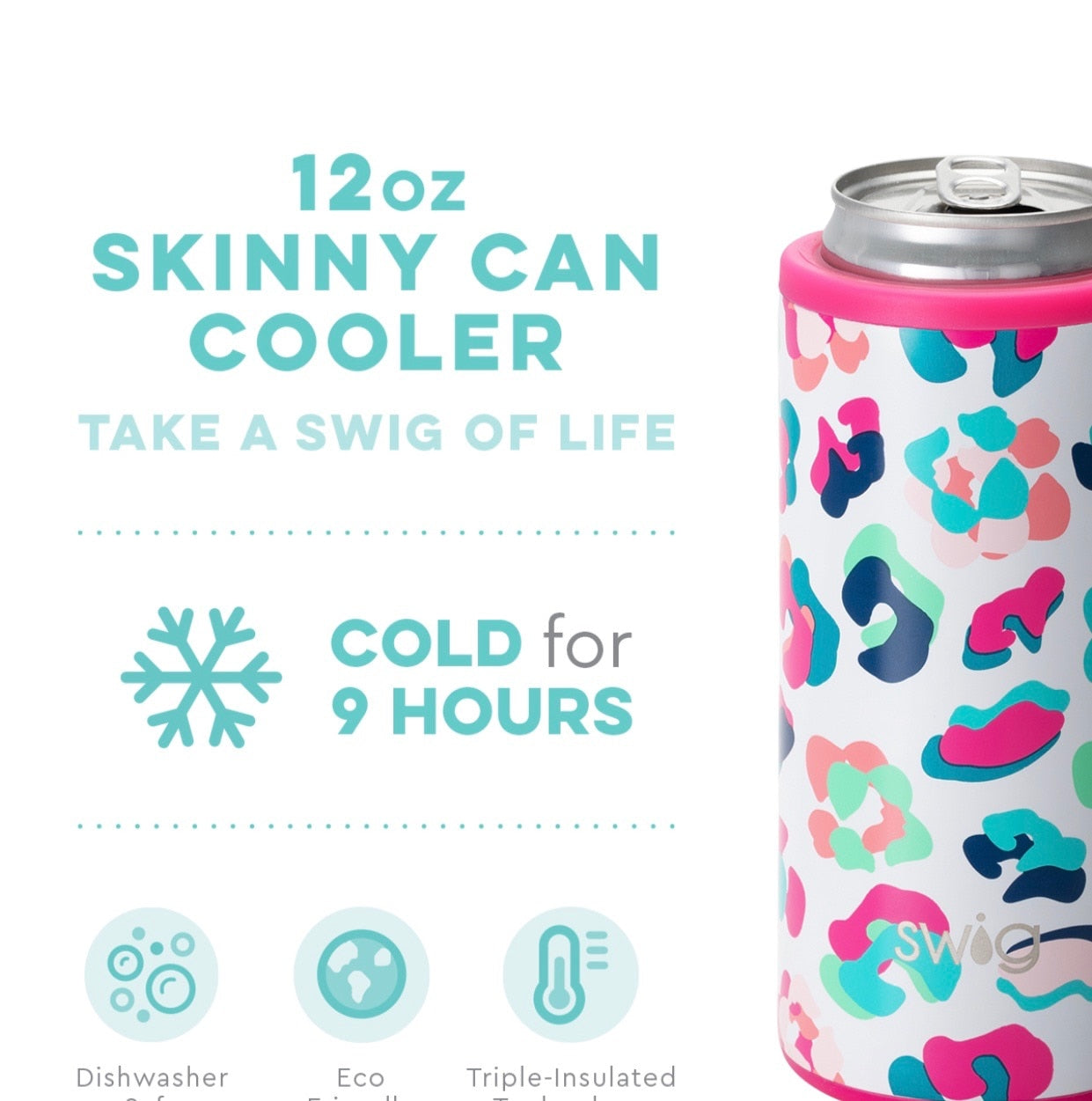 Swig Party Animal Slim Can Cooler-How Cute is That? Boutique