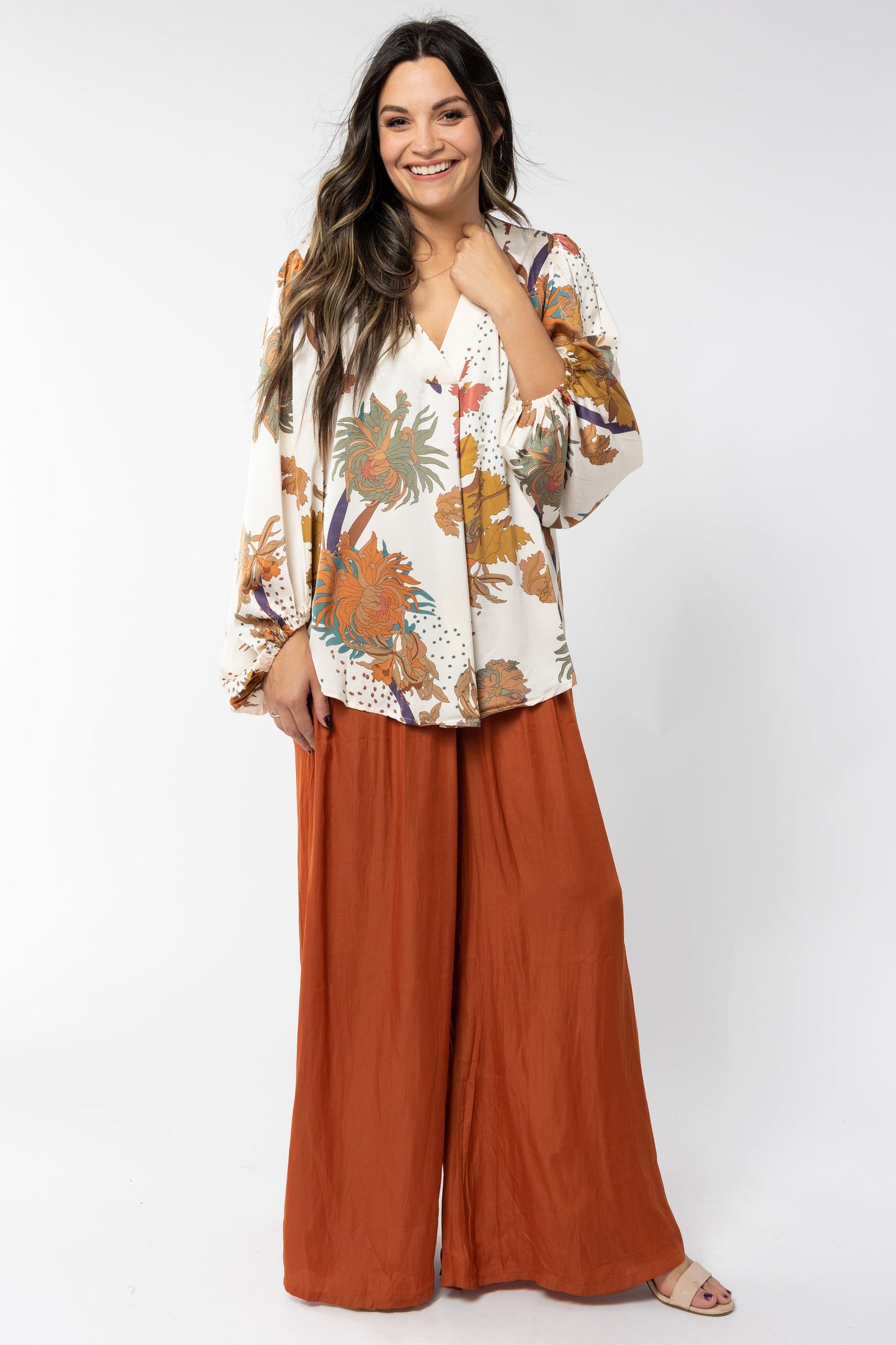 Floral Print Blouse Top