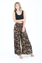 Floral Crochet Inset Wide Leg Beach Pant-How Cute is That? Boutique