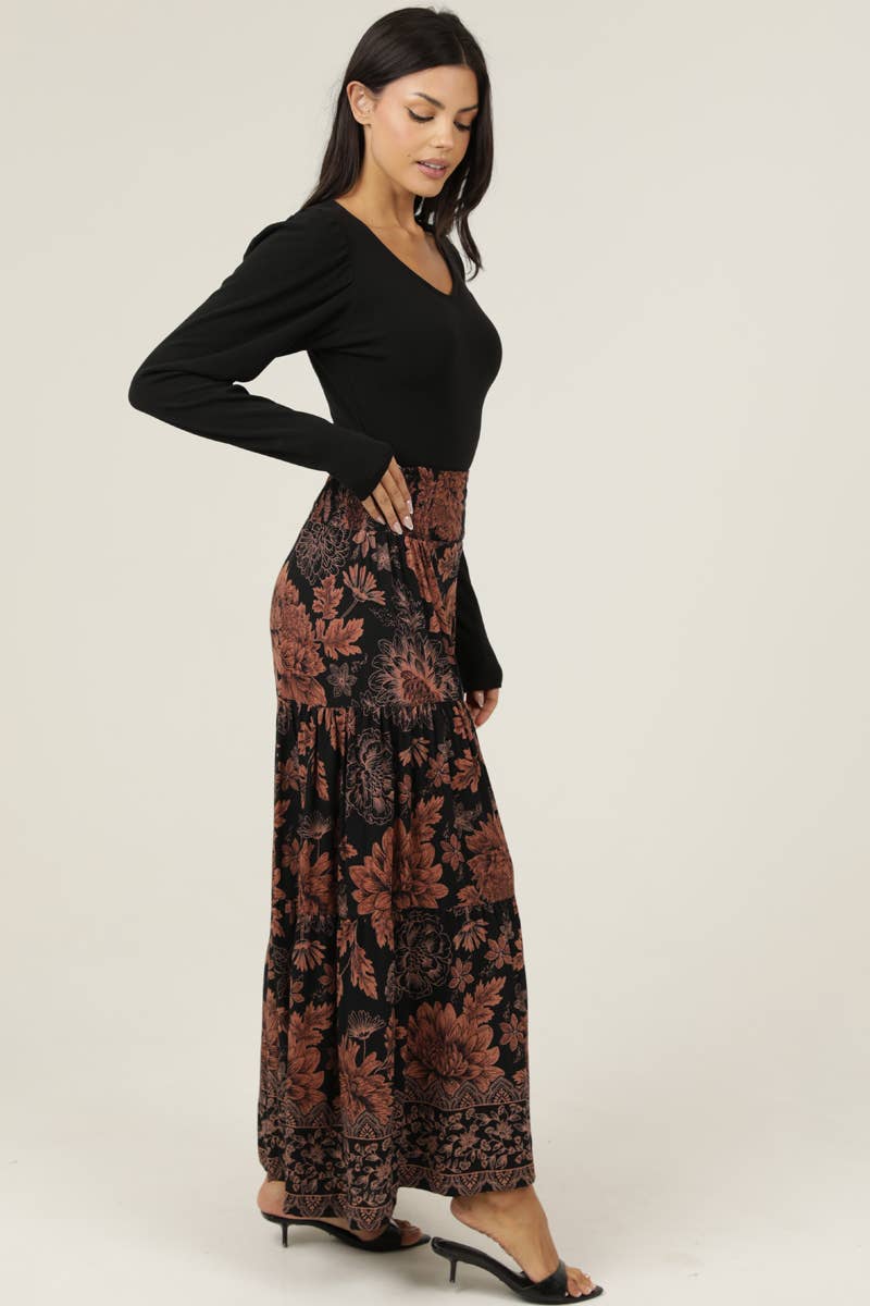 WIDE LEG PRINTED PANTS