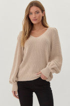 V-neck Pullover Sweater