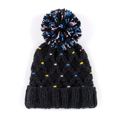 SHIRALEAH LISLE WINTER KNIT HAT/ BEANIE, BLACK