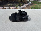 Corky's Black with Leopard Sandals-How Cute is That? Boutique