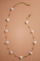 White Flower Necklace (waterproof)-How Cute is That? Boutique