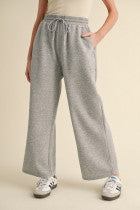 Wide Leg Textured Pants