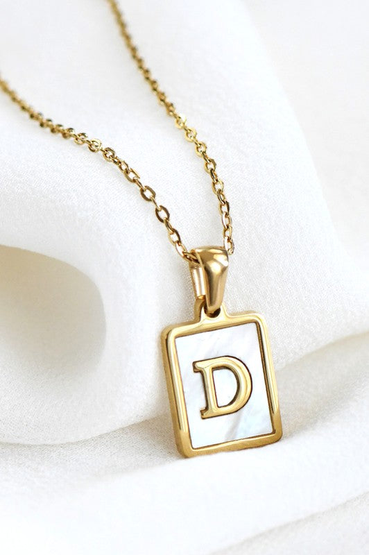 Initial Tag Necklace-How Cute is That? Boutique