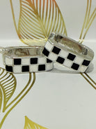 Black & White Checkered Square Hoops-How Cute is That? Boutique