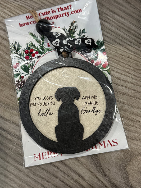 Dog Memorial Ornament