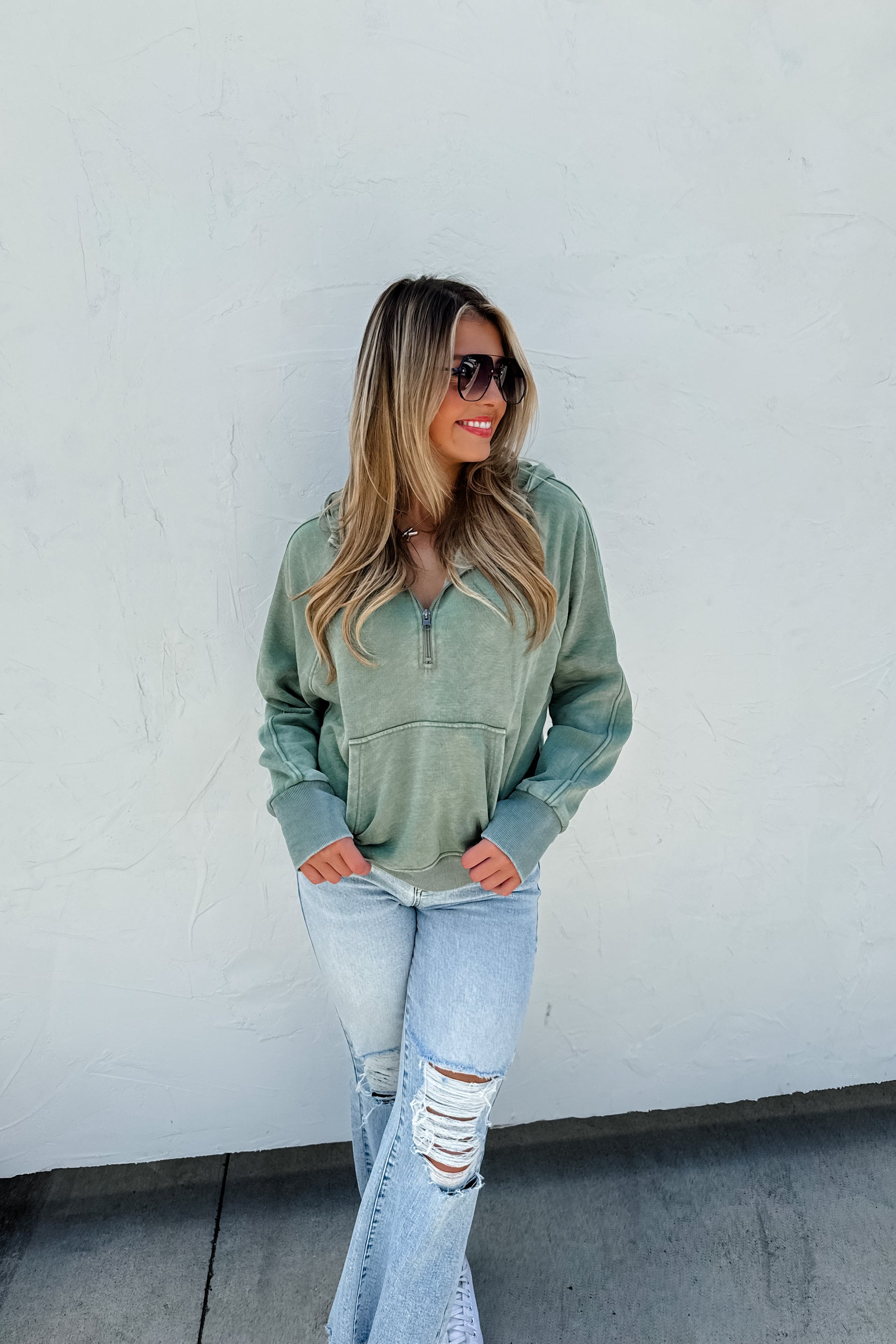Easy Does It Pullover Hoodie Sweatshirt-How Cute is That? Boutique