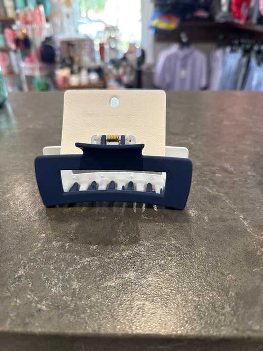 Blue and White Hair Claw Clip